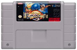 Cartridge artwork for Sonic Blast Man 2 on the Nintendo SNES.