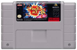 Cartridge artwork for Space Ace on the Nintendo SNES.