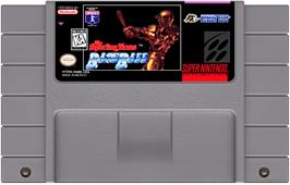 Cartridge artwork for Sporting News Baseball, The on the Nintendo SNES.