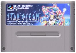 Cartridge artwork for Star Ocean on the Nintendo SNES.