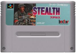 Cartridge artwork for Stealth on the Nintendo SNES.