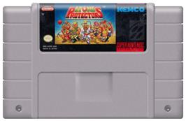 Cartridge artwork for Stone Protectors on the Nintendo SNES.