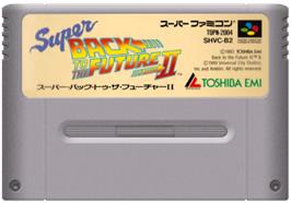 Cartridge artwork for Super Back to the Future: Part II on the Nintendo SNES.