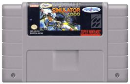 Cartridge artwork for Super Baseball Simulator 1.000 on the Nintendo SNES.