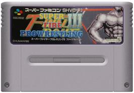 Cartridge artwork for Super Fire Pro Wrestling 3 - Final Bout on the Nintendo SNES.
