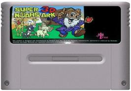 Cartridge artwork for Super Noah's Ark 3-D on the Nintendo SNES.