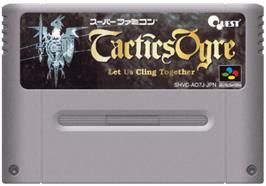 Cartridge artwork for Tactics Ogre: Let Us Cling Together on the Nintendo SNES.