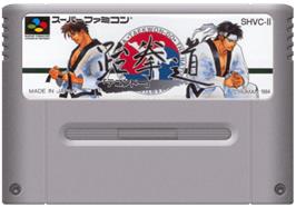 Cartridge artwork for Taekwondo on the Nintendo SNES.