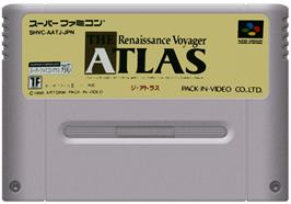 Cartridge artwork for The Atlas: Renaissance Voyager on the Nintendo SNES.