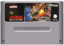 Cartridge artwork for The King of Dragons on the Nintendo SNES.