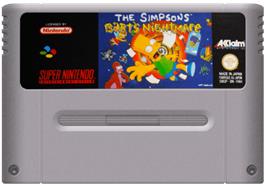 Cartridge artwork for The Simpsons: Bart's Nightmare on the Nintendo SNES.