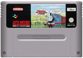 Cartridge artwork for Thomas the Tank Engine & Friends on the Nintendo SNES.