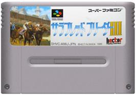 Cartridge artwork for Thoroughbred Breeder 3 on the Nintendo SNES.