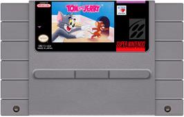 Cartridge artwork for Tom And Jerry on the Nintendo SNES.