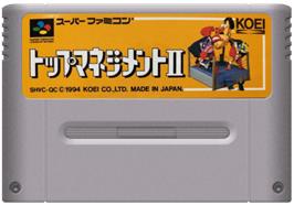 Cartridge artwork for Top Management 2 on the Nintendo SNES.