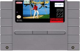 Cartridge artwork for True Golf Classics - Waialae Country Club on the Nintendo SNES.