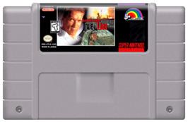 Cartridge artwork for True Lies on the Nintendo SNES.