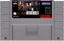 Cartridge artwork for Untouchables, The on the Nintendo SNES.