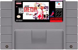 Cartridge artwork for Wayne Gretzky And The Nhlpa All-stars on the Nintendo SNES.