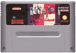Cartridge artwork for Weaponlord on the Nintendo SNES.