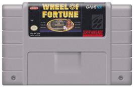 Cartridge artwork for Wheel of Fortune on the Nintendo SNES.