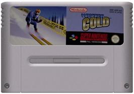 Cartridge artwork for Winter Gold on the Nintendo SNES.