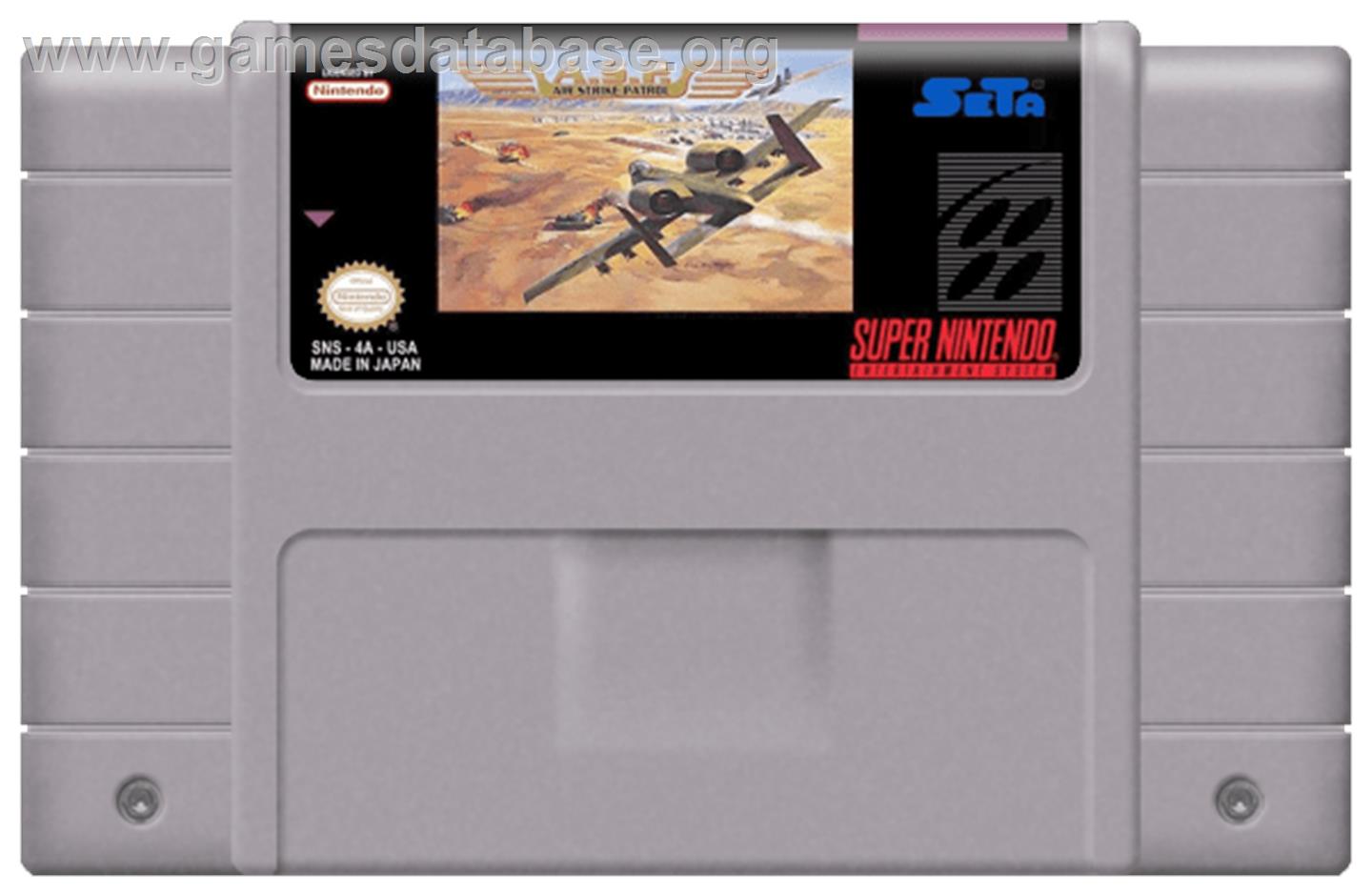 A.S.P.: Air Strike Patrol - Nintendo SNES - Artwork - Cartridge