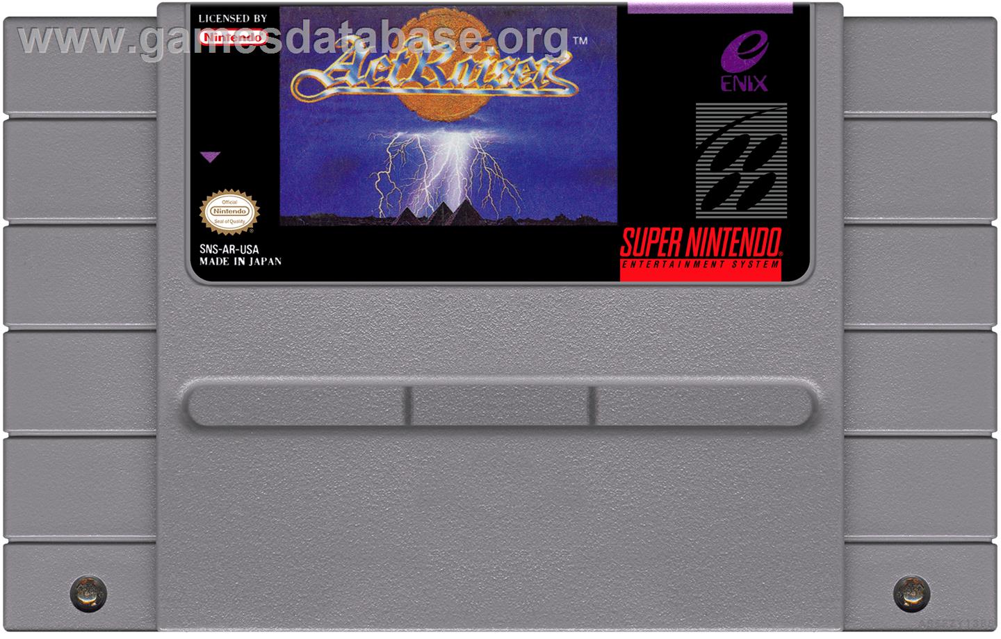 Actraiser - Nintendo SNES - Artwork - Cartridge