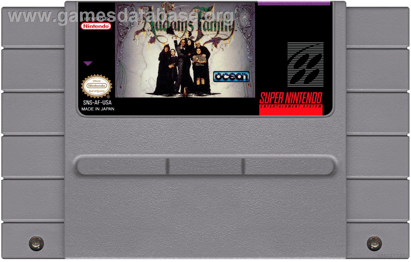 Addams Family, The - Nintendo SNES - Artwork - Cartridge