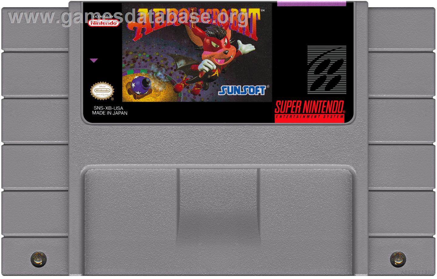Aero The Acro-bat - Nintendo SNES - Artwork - Cartridge
