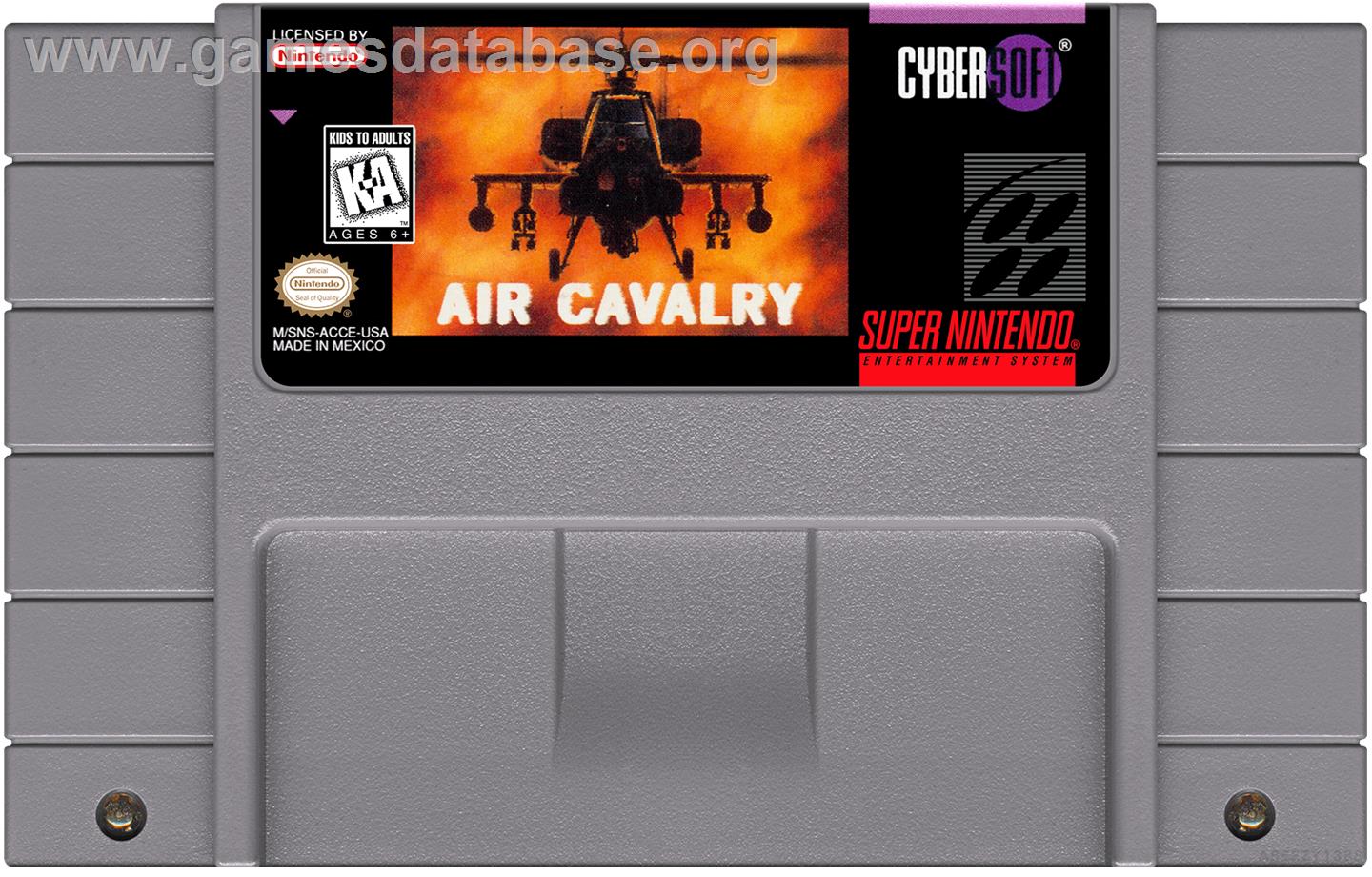 Air Cavalry - Nintendo SNES - Artwork - Cartridge