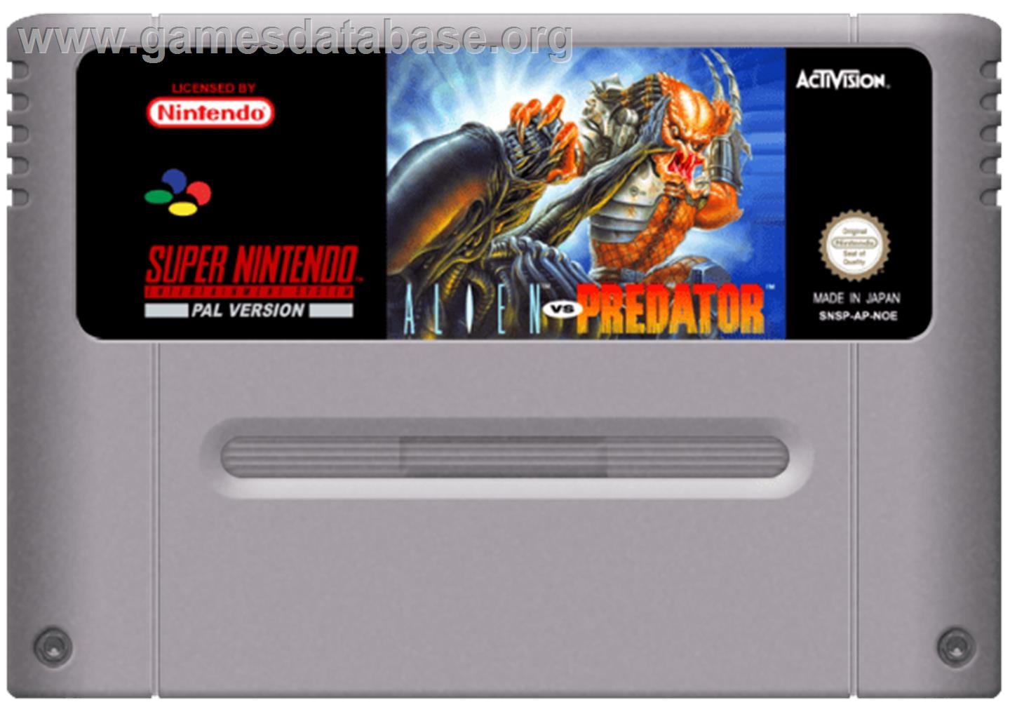 Alien Vs. Predator - Nintendo SNES - Artwork - Cartridge