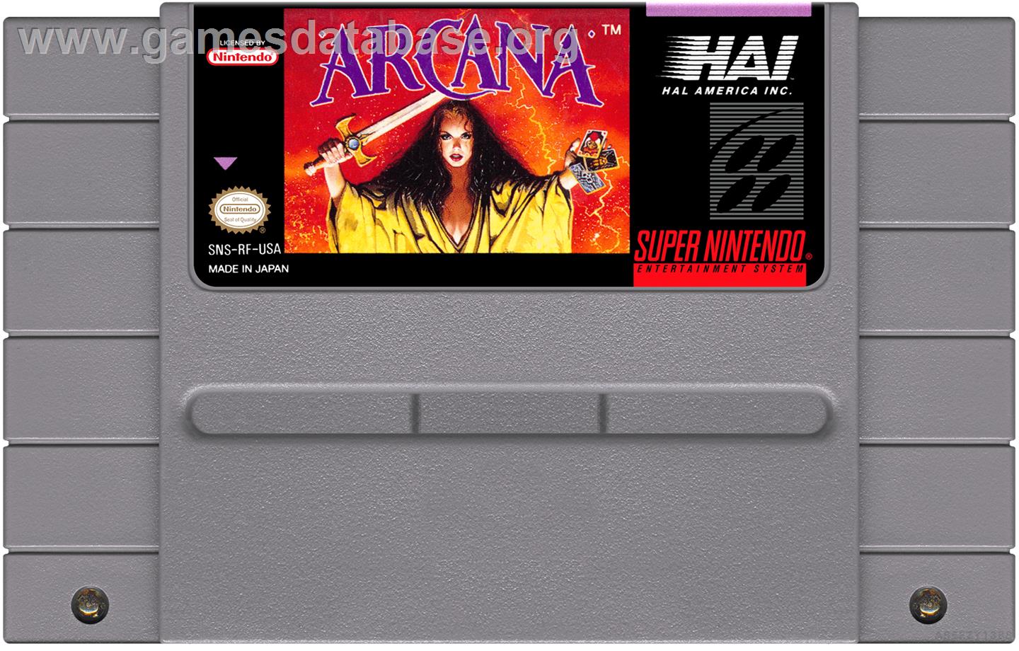 Arcana - Nintendo SNES - Artwork - Cartridge
