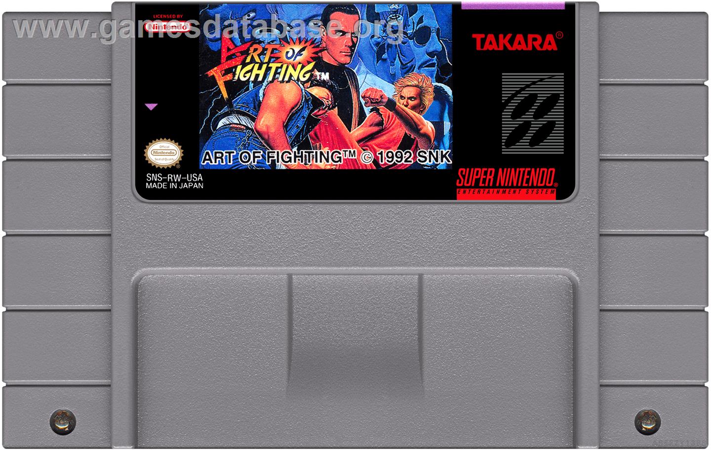 Art Of Fighting - Nintendo SNES - Artwork - Cartridge