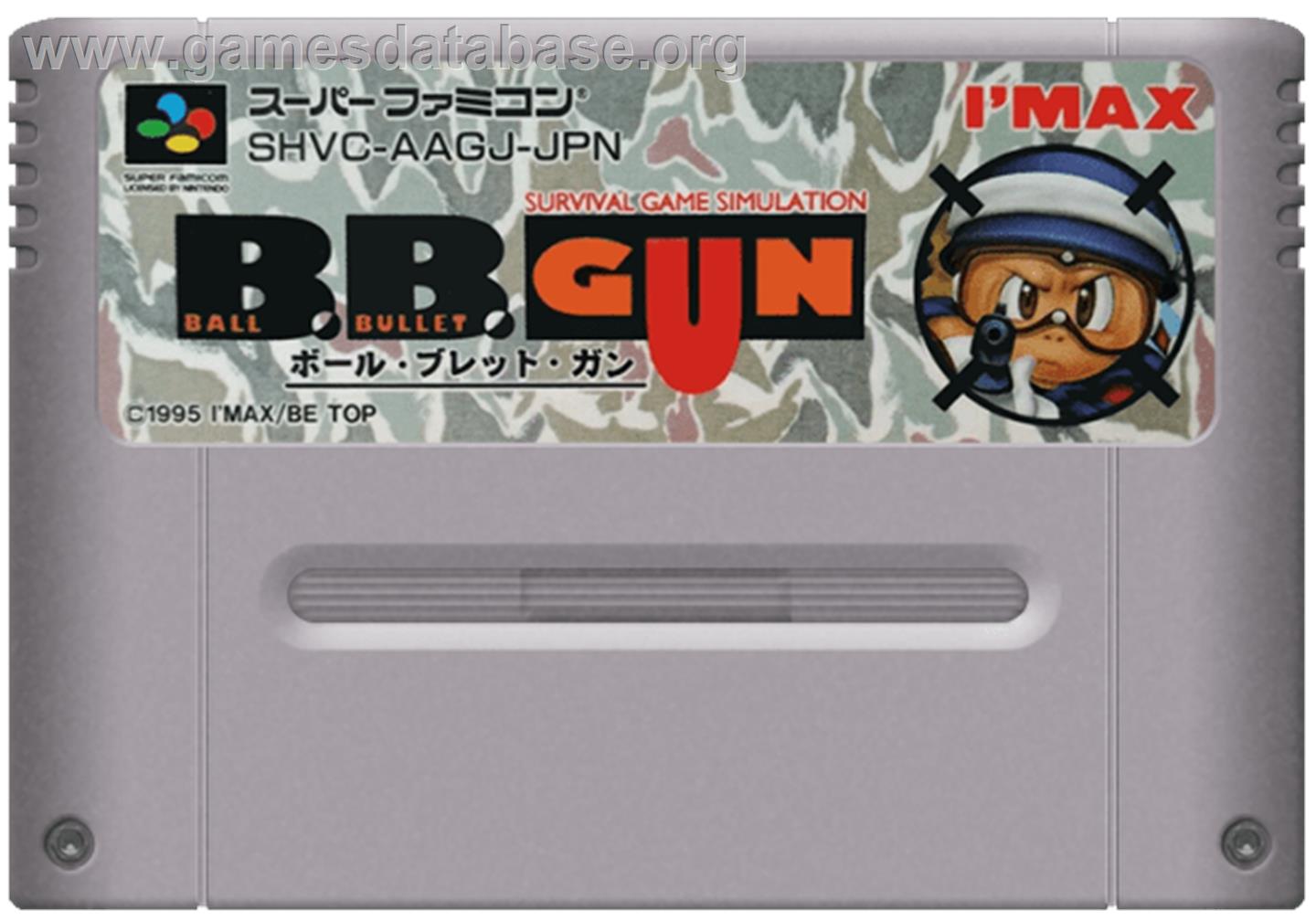 Ball Bullet Gun: Survival Game Simulation - Nintendo SNES - Artwork - Cartridge