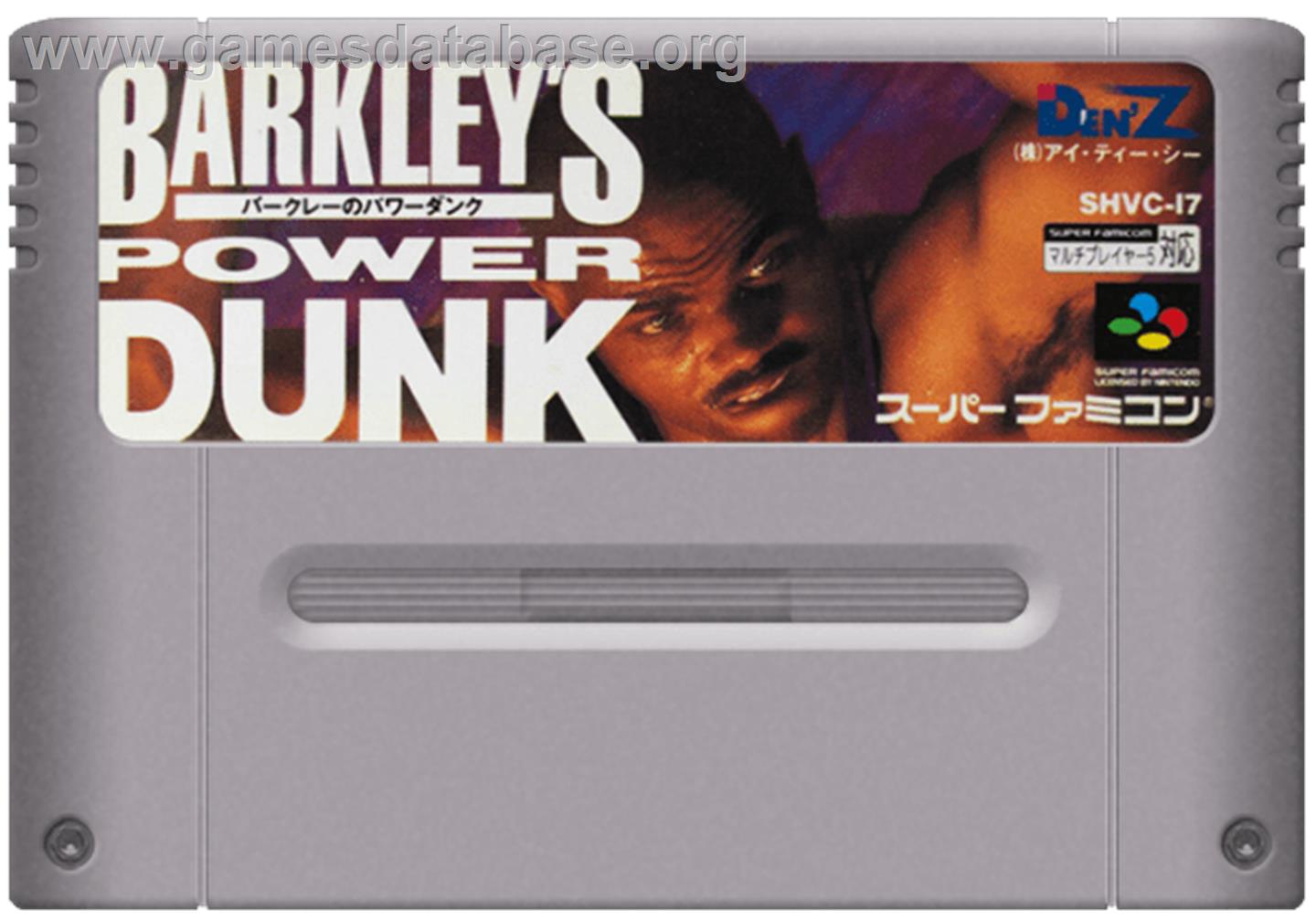 Barkley no Power Dunk - Nintendo SNES - Artwork - Cartridge