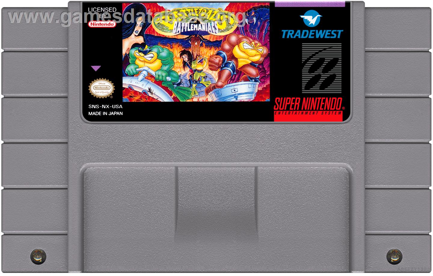 Battletoads In Battlemaniacs - Nintendo SNES - Artwork - Cartridge