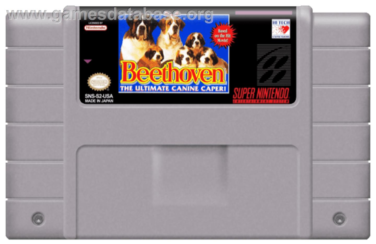 Beethoven's 2nd: The Ultimate Canine Caper! - Nintendo SNES - Artwork - Cartridge