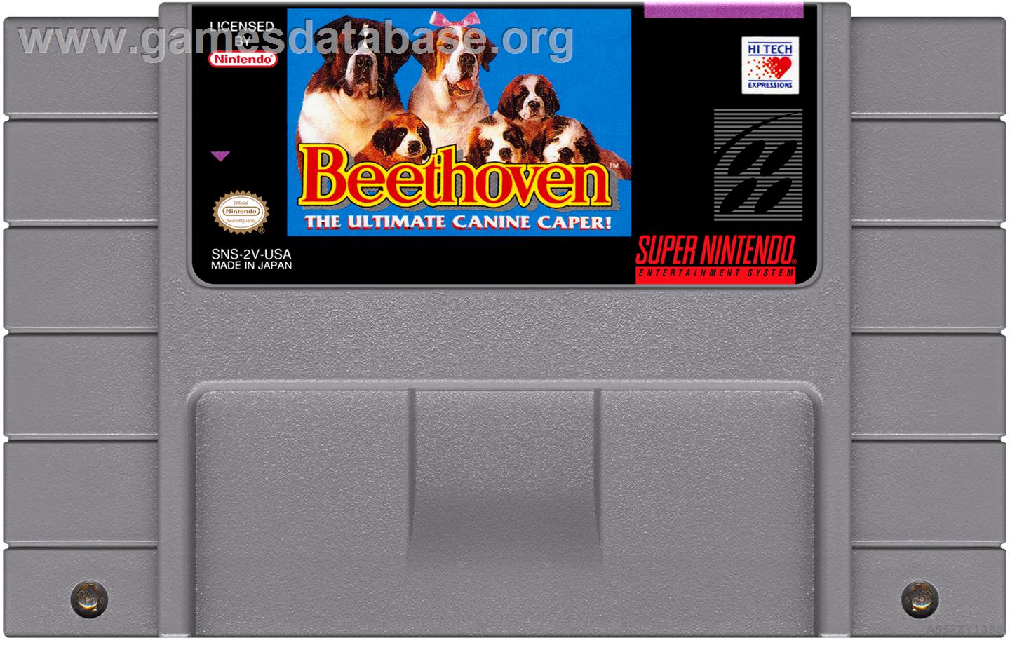 Beethoven - The Ultimate Canine Caper! - Nintendo SNES - Artwork - Cartridge