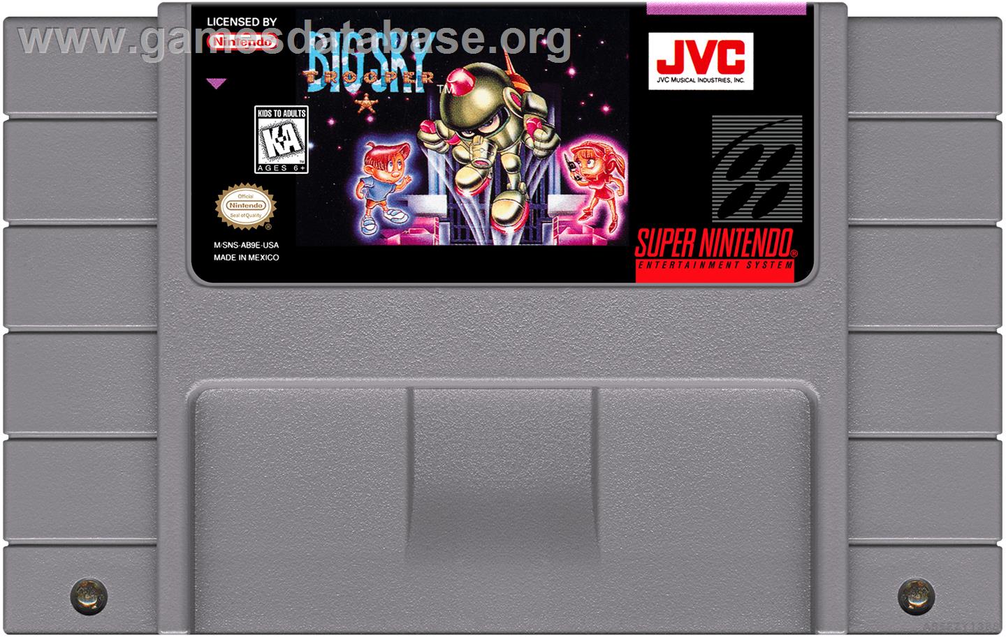 Big Sky Trooper - Nintendo SNES - Artwork - Cartridge