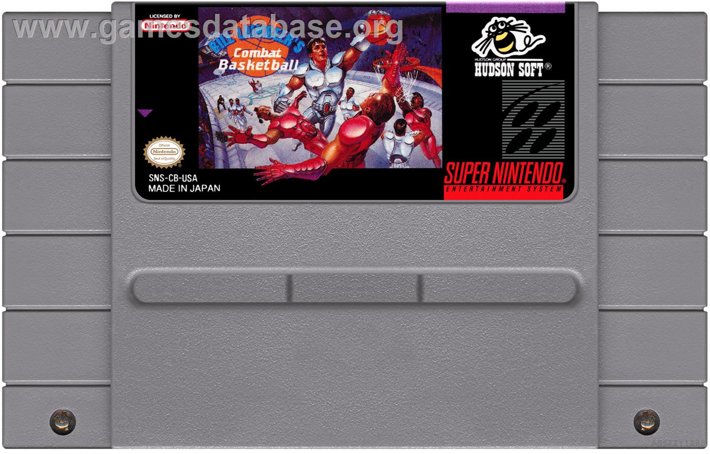 Bill Laimbeer's Combat Basketball - Nintendo SNES - Artwork - Cartridge