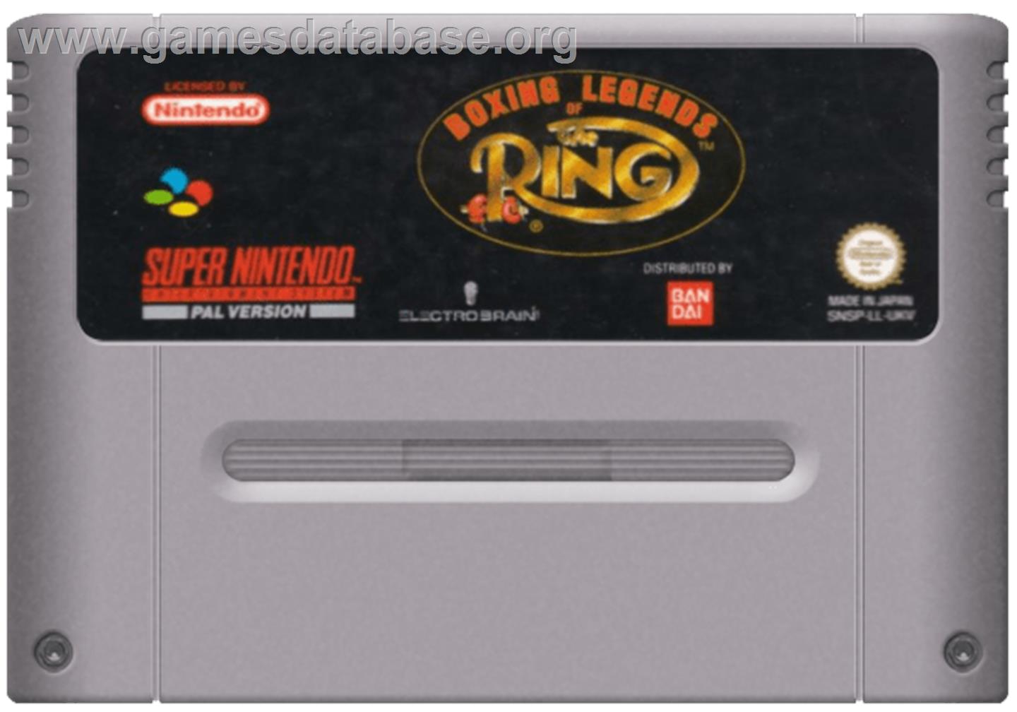 Boxing Legends of the Ring - Nintendo SNES - Artwork - Cartridge