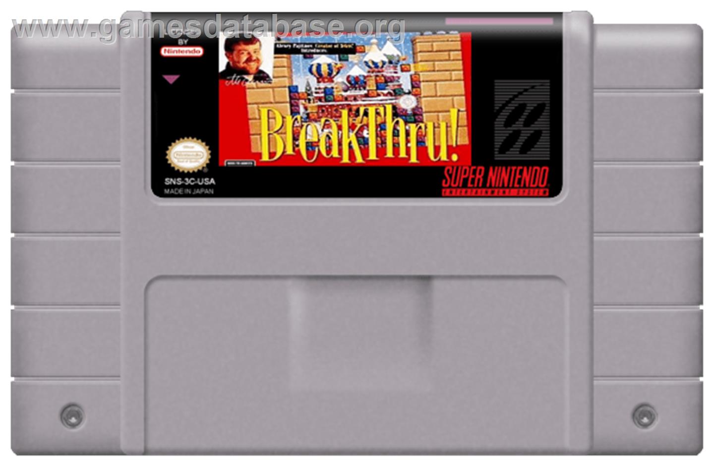 BreakThru! - Nintendo SNES - Artwork - Cartridge