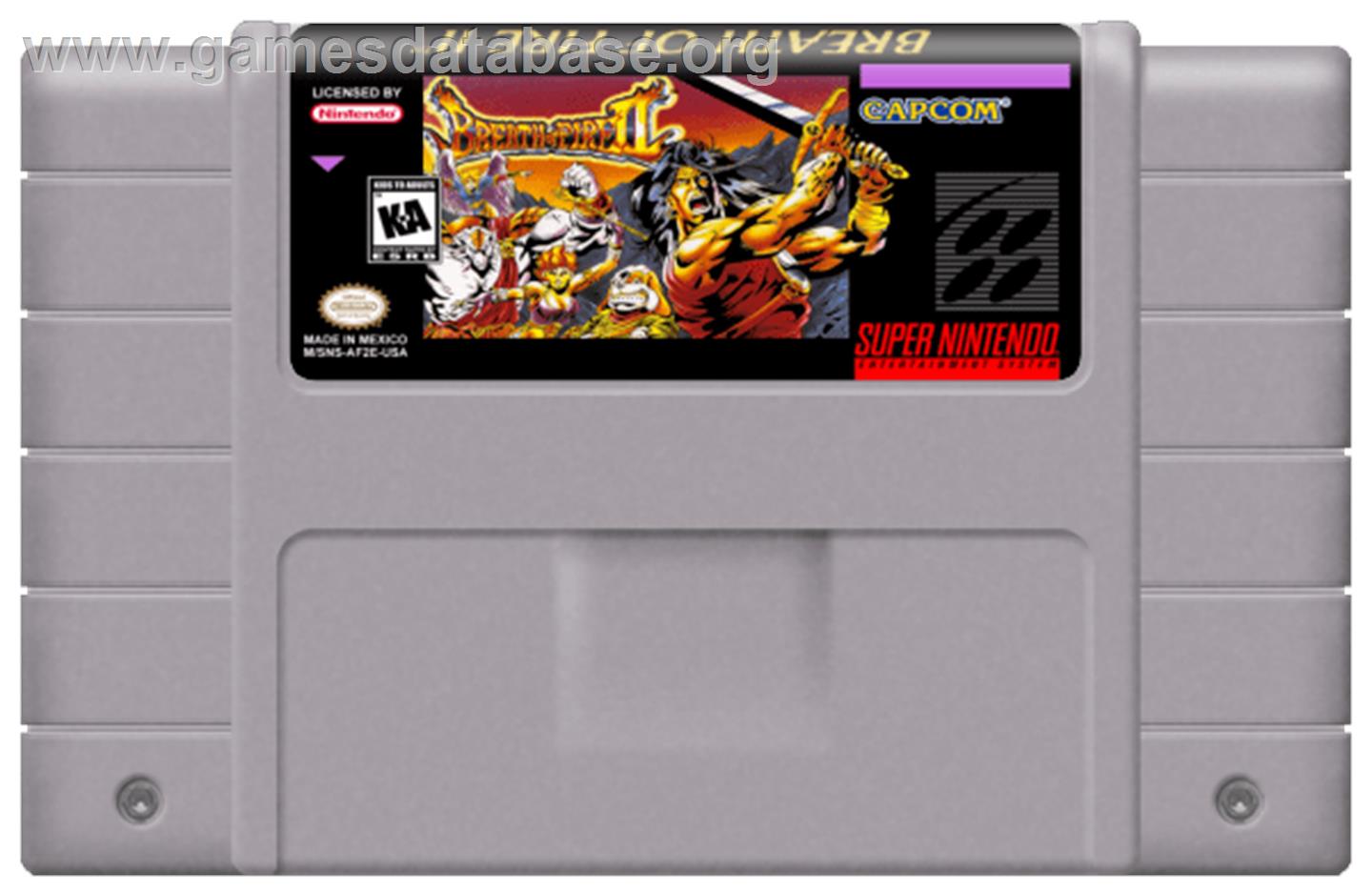Breath of Fire II - Nintendo SNES - Artwork - Cartridge