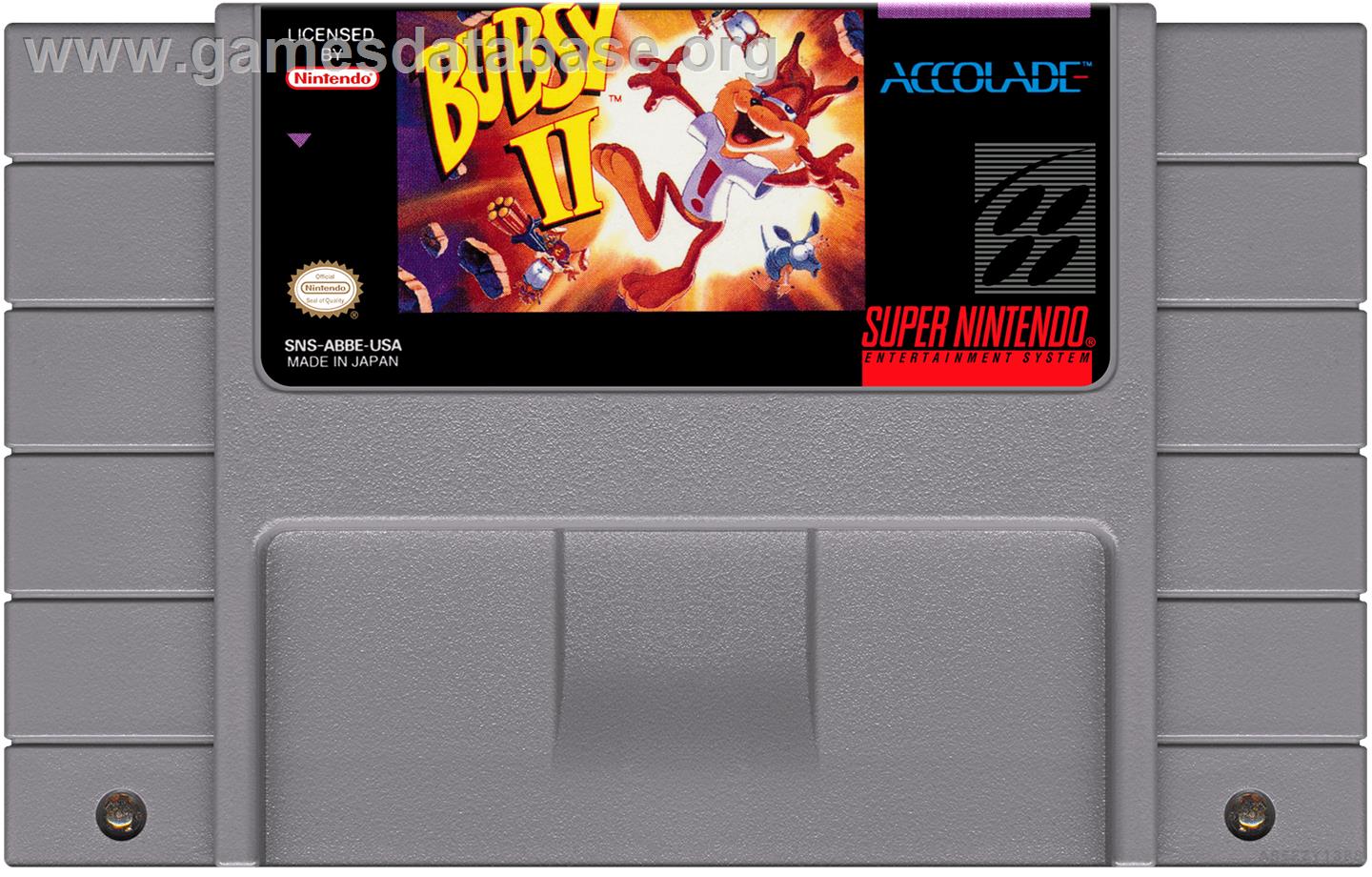 Bubsy 2 - Nintendo SNES - Artwork - Cartridge