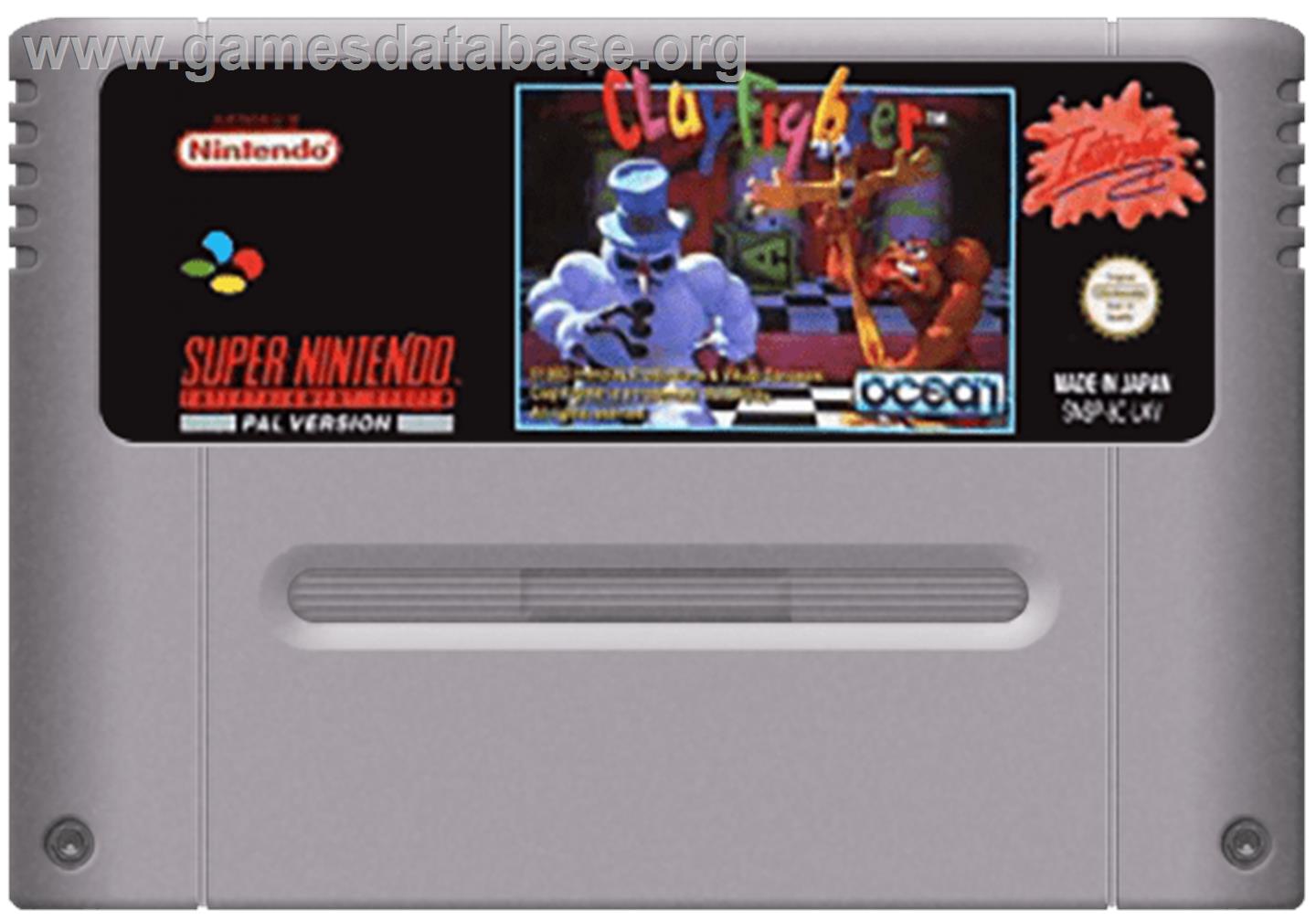Clay Fighter: Tournament Edition - Nintendo SNES - Artwork - Cartridge