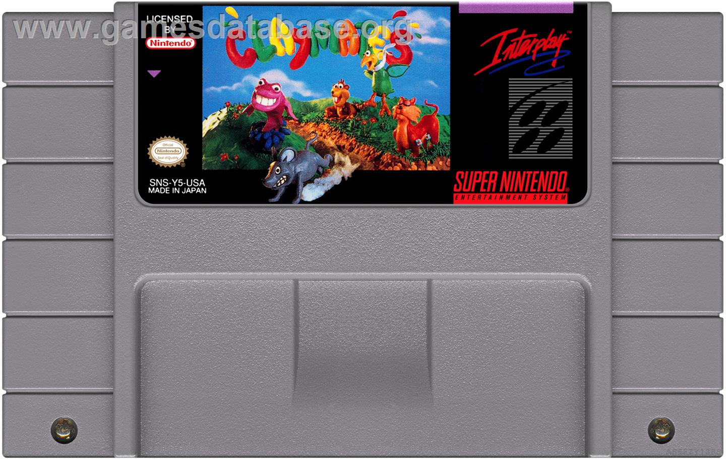Claymates - Nintendo SNES - Artwork - Cartridge
