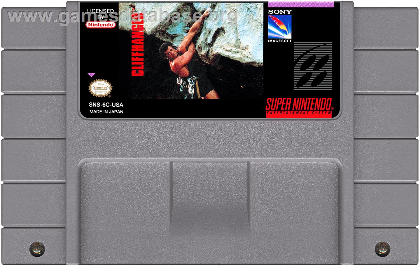 Cliffhanger - Nintendo SNES - Artwork - Cartridge