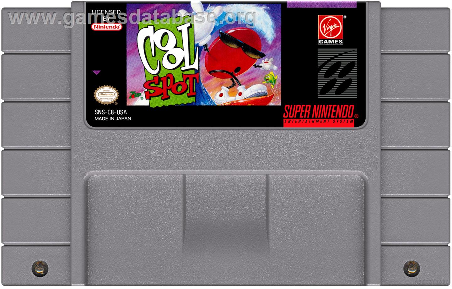 Cool Spot - Nintendo SNES - Artwork - Cartridge