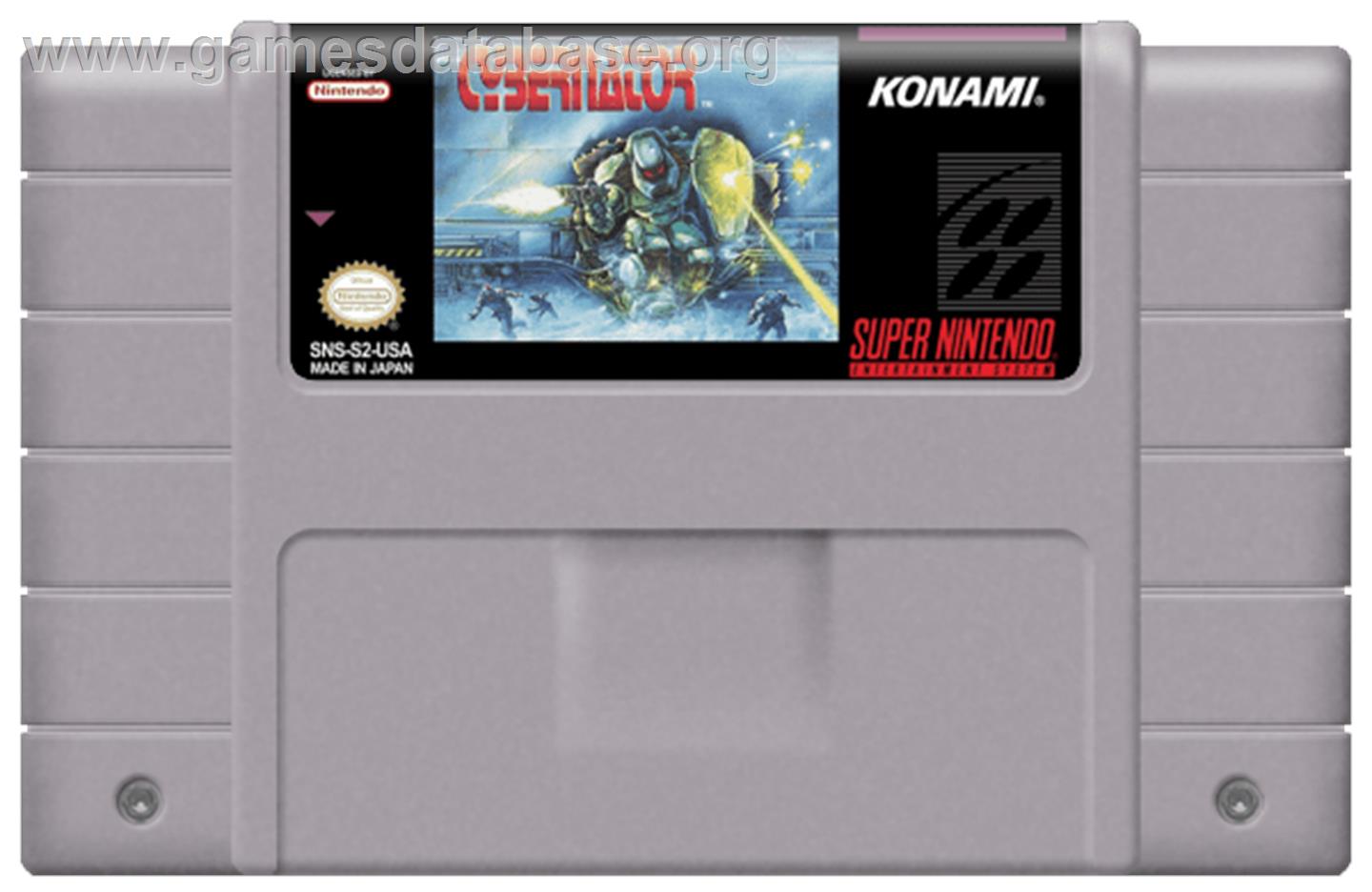 Cybernator - Nintendo SNES - Artwork - Cartridge